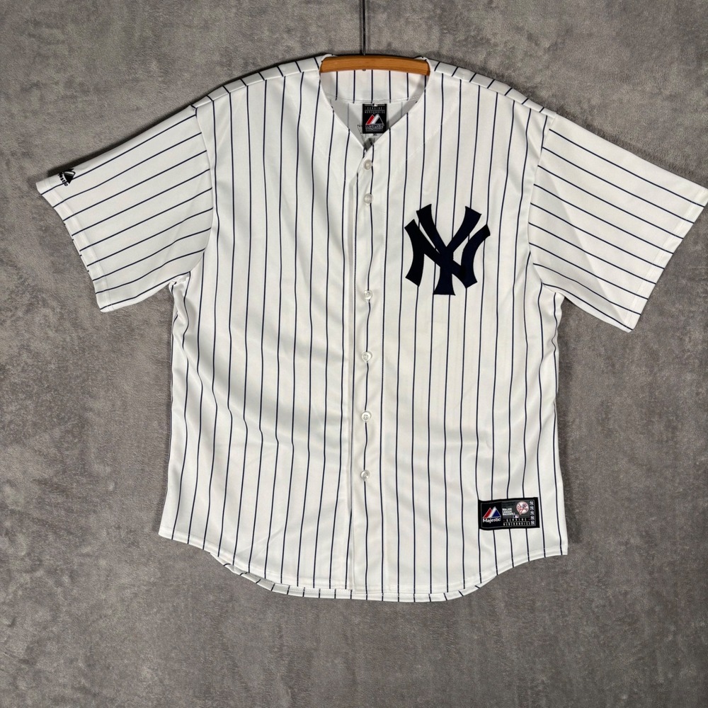 Majestic New York Yankees Kevin Youkilis Authentic Baseball‎ Jersey XL Signed